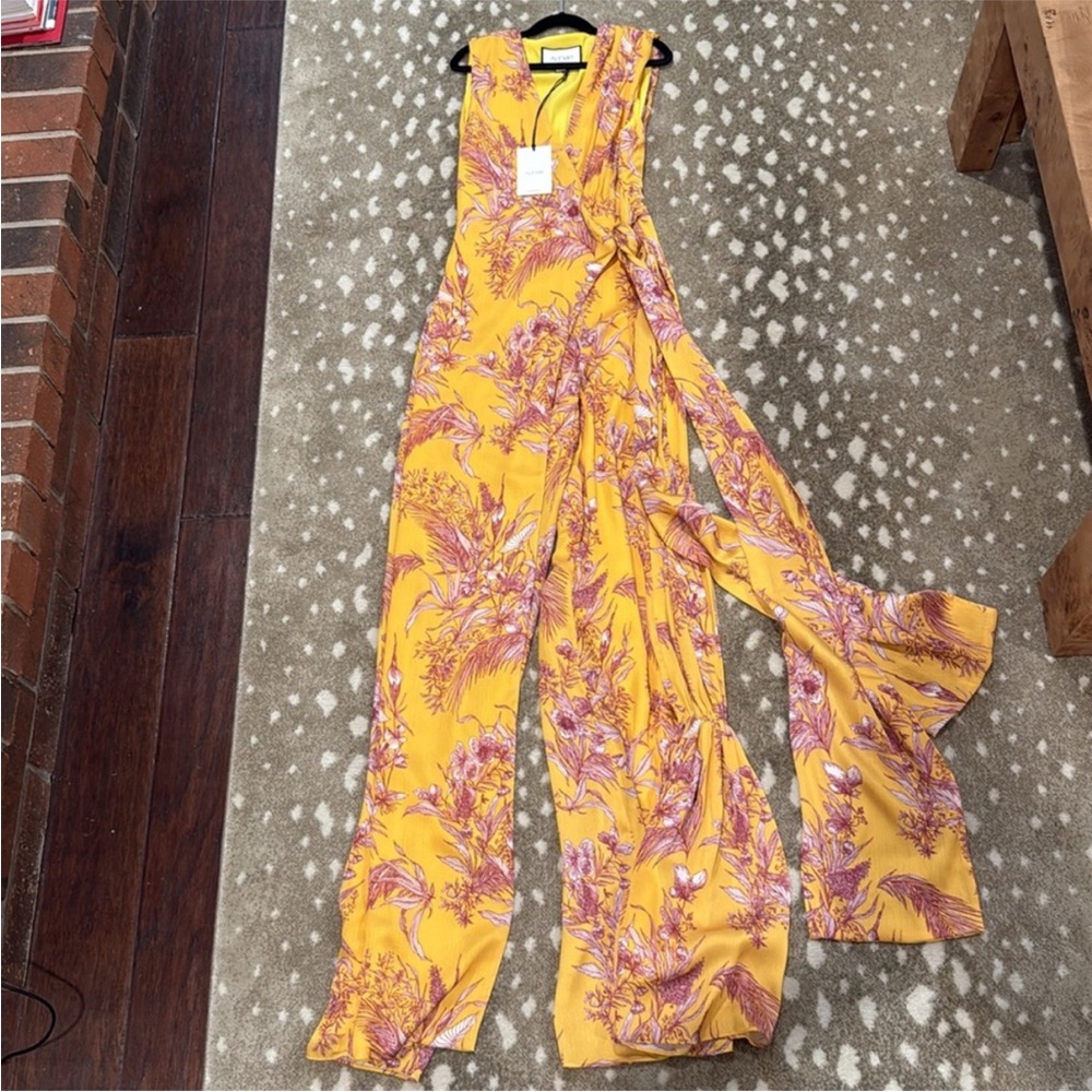 Alexis Tuscan Palm Kamiko Sleeveless Jumpsuit. Size XS NWT - Picture 5 of 9